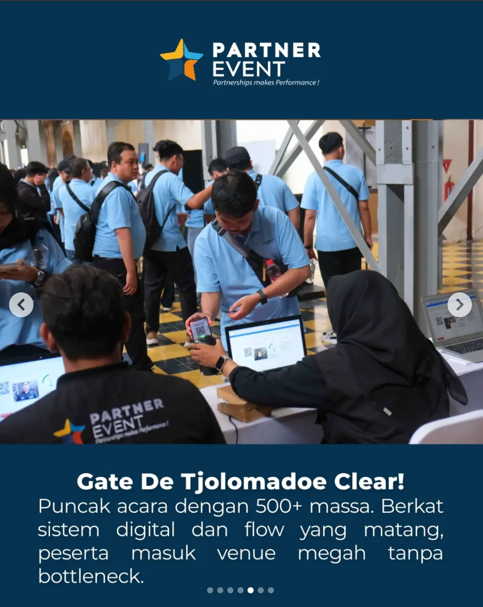 Tampilan event corporate PT Multipolar Technology di platform Juara Event
